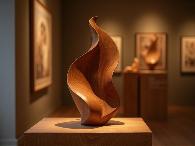 Sculpture artistique en bois sur mesure